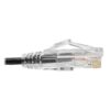 Tripp Lite series Cat6 Gigabit Snagless Slim UTP Ethernet Cable (RJ45 M/M), PoE, Black, 8-in. (20.32 cm)