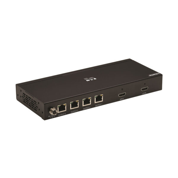 Tripp Lite series 4-Port HDMI over Cat6 Extender Kit, Splitter/3x Pigtail Receivers - 4K 60 Hz, HDR, 4:4:4, PoC, 230 ft. (70.1 m), TAA