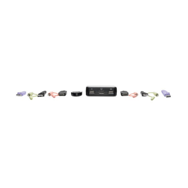 Tripp Lite series 2-Port USB/HD Cable KVM Switch with Audio/Video, Cables and USB Peripheral Sharing