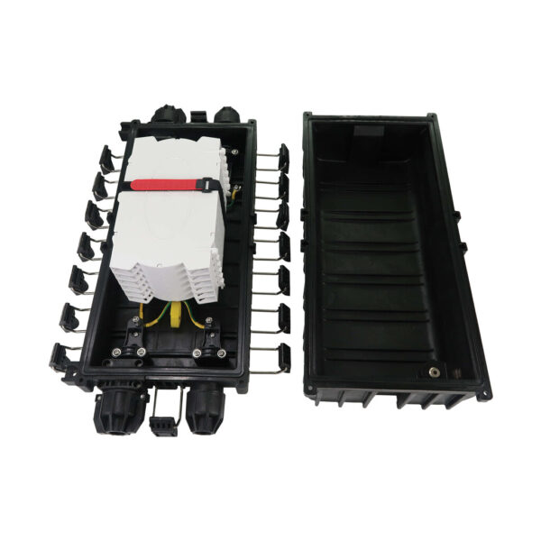 99da4cccd7ad9aa35b583028069bff83 Tripp Lite series Fiber Splice Horizontal Enclosure - 6 Splicing Trays, 288 Fiber Capacity, IP68 Rated