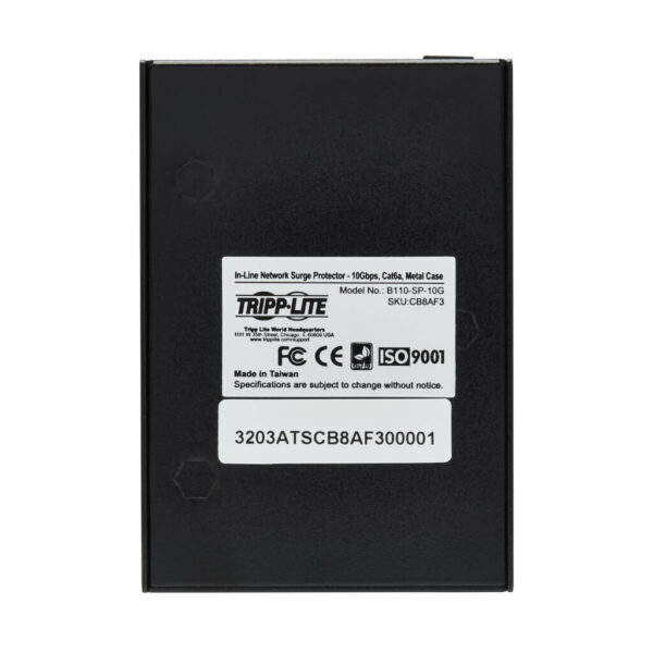 Tripp Lite series In-Line Network Surge Protector - 10 Gbps, Cat6a/8, Metal Case, IEC Compliant, TAA