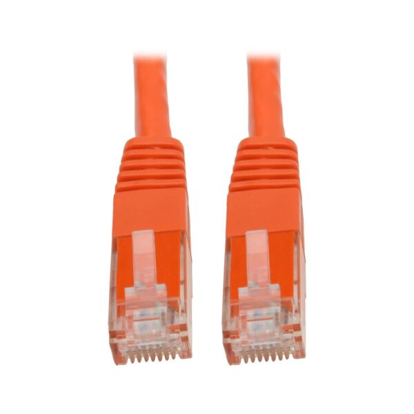 Tripp Lite series Cat6 Gigabit Molded (UTP) Ethernet Cable (RJ45 M/M), PoE, Orange, 50 ft. (15.24 m) - N200-050-OR