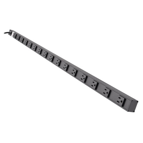 Tripp Lite series 16-Outlet Vertical Power Strip, 120V, 15A, NEMA 5-15P, 15 ft. (4.57 m) Cord, 48 in., Black Housing