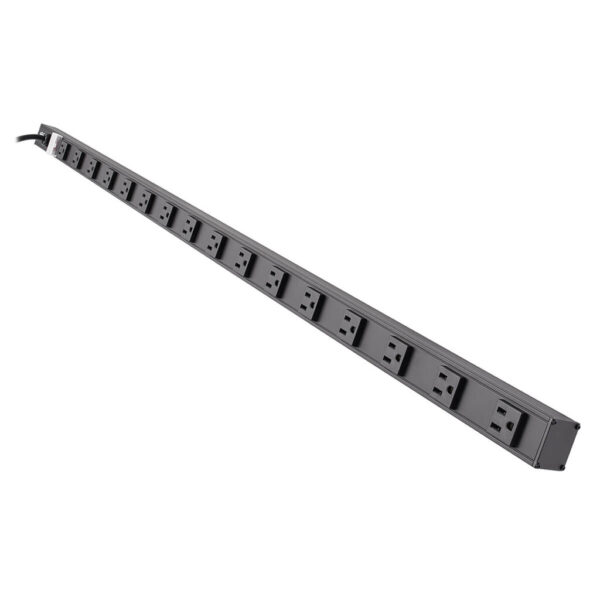 Tripp Lite series 16-Outlet Vertical Power Strip, 120V, 15A, NEMA 5-15P, 15 ft. (4.57 m) Cord, 48 in., Black Housing