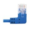 Tripp Lite series Right-Angle Cat6 Gigabit Molded Slim UTP Ethernet Cable (RJ45 Right-Angle M to RJ45 M), Blue, 20 ft. (6.09 m)