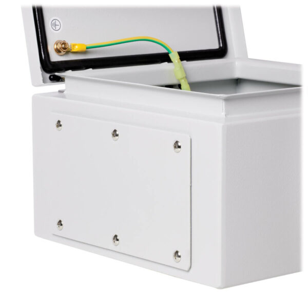 9a27196fa1c7979dc52e0fb205ef7eba Tripp Lite series SmartRack Outdoor Industrial Enclosure with Lock - NEMA 4, Surface Mount, Metal Construction, 10 x 10 x 10 in., Gray