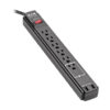Tripp Lite series Safe-IT 6-Outlet Surge Protector, 2 USB Charging Ports, 10 ft. Cord, 5-15P Plug, 990 Joules, Antimicrobial Protection, Black