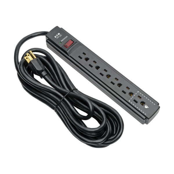 Tripp Lite series Protect It! 6-Outlet Surge Protector, 15 ft. Cord, 1200 Joules, Black Housing