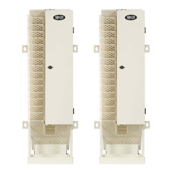 16-Device AC Charging Towers for Chromebooks - Open Frame, White, 2 Pack (32 Devices Total)