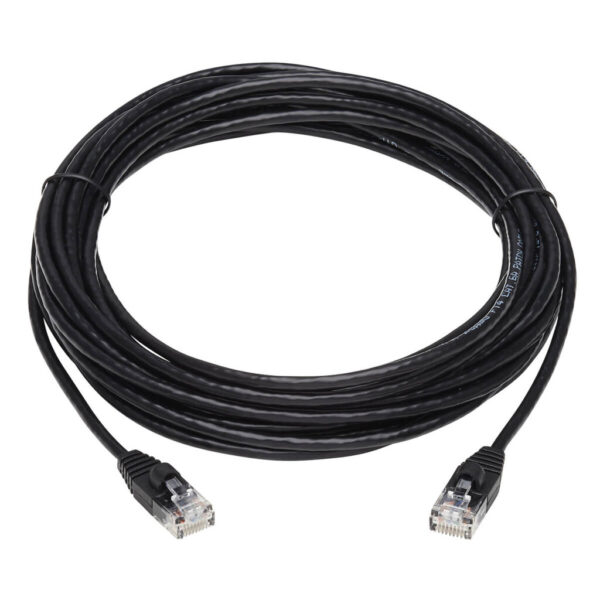 Tripp Lite series Cat6a 10G Snagless Molded Slim UTP Ethernet Cable (RJ45 M/M), Black, 25 ft. (7.62 m)