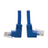 9b44fb2e2c65341c3dedf77c3742e199 Tripp Lite series Up/Down-Angle Cat6 Gigabit Molded UTP Ethernet Cable (RJ45 Up-Angle M to RJ45 Down-Angle M), Blue, 4 ft. (1.22 m)