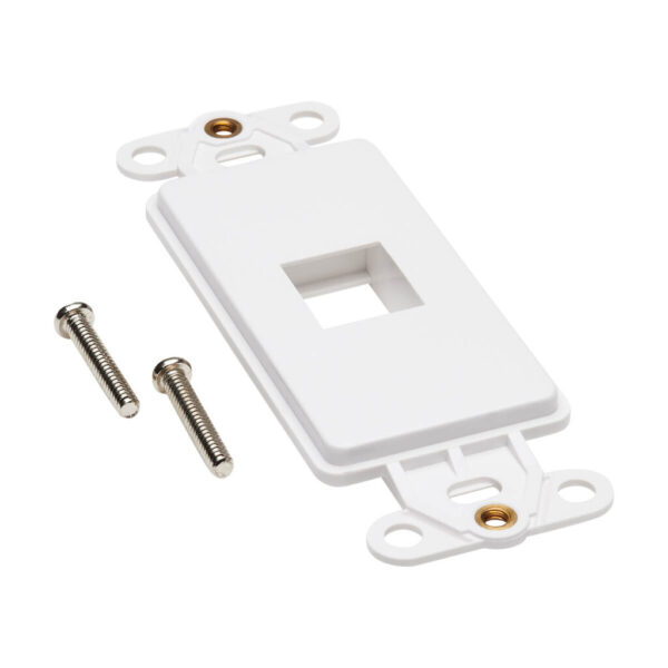 9b5744668c6859fbf97e9200b530db9b Tripp Lite series Center Plate Insert, Decora Style - Vertical, 1 Port, TAA