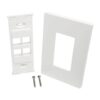 Tripp Lite series 4-Port Keystone Single-Gang Faceplate, White, TAA