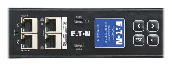 Eaton Universal-Input Managed PDU G4, 208V and 415/240V, 42 Outlets, Input Cable Sold Separately, End-Entry Input, 72-Inch 0U Vertical
