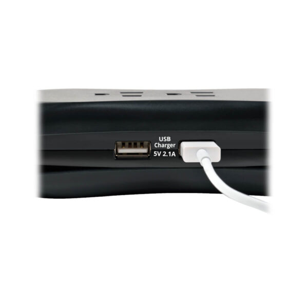 9bc0bd9ca0540b2d021d66732abcdea7 Tripp Lite series Protect It! 3-Outlet Travel-Size Surge Protector - 5-15R Outlets, 2 USB Ports, 5-15P Input, 1050 Joules, Black