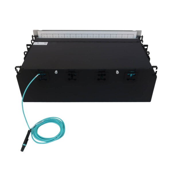 9bd3ec8d350b03c0e8f049c9bec49a3c Tripp Lite series Preloaded Fiber Patch Panel, 3U - 64x (12F MTP/MPO-PC to 4x LC Duplex F/F) 8F Trunk Cables, OM4 Multimode, 3 m (9.8 ft.)