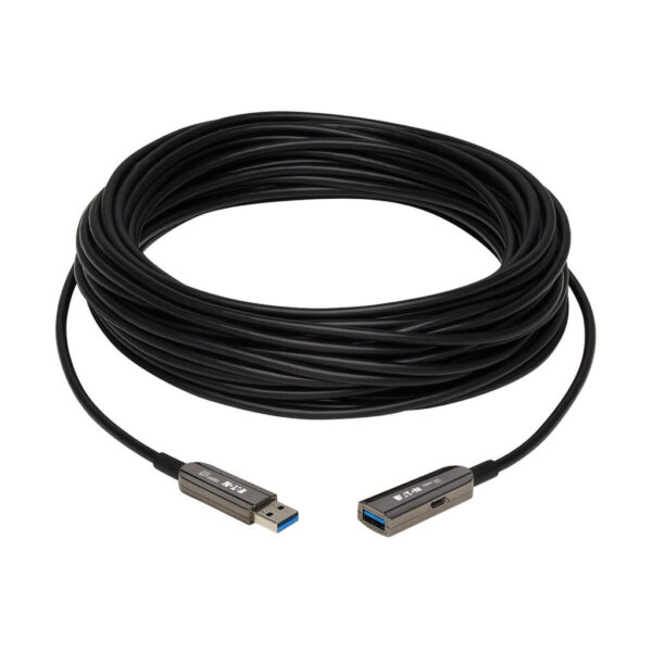 9bd46bd77bcb1ab3f3d5ec07785e6fca-1 Tripp Lite series USB 3.2 Gen 1 CL3-Rated Fiber Active Optical Cable (AOC) - Extension/Repeater, A M/F, Black, 15 m (49 ft.)