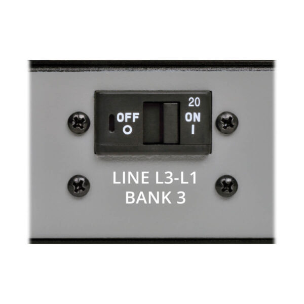 Eaton 10kW 200-240V 3PH Switched PDU, LX Interface, Gigabit, 30 Outlets, L21-30P Input, LCD, 1.8 m Cord, 0U 1.8 m Height, TAA