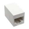 Tripp Lite series Cat6 Straight-Through Modular Compact In-Line Coupler (RJ45 F/F), White, TAA