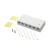 9c507ef30af8aba1583030ff6d27ab68 Tripp Lite series Pre-Configured Unshielded Cat6 6-Port Surface-Mount Box, 110 IDC, RJ45, White, TAA