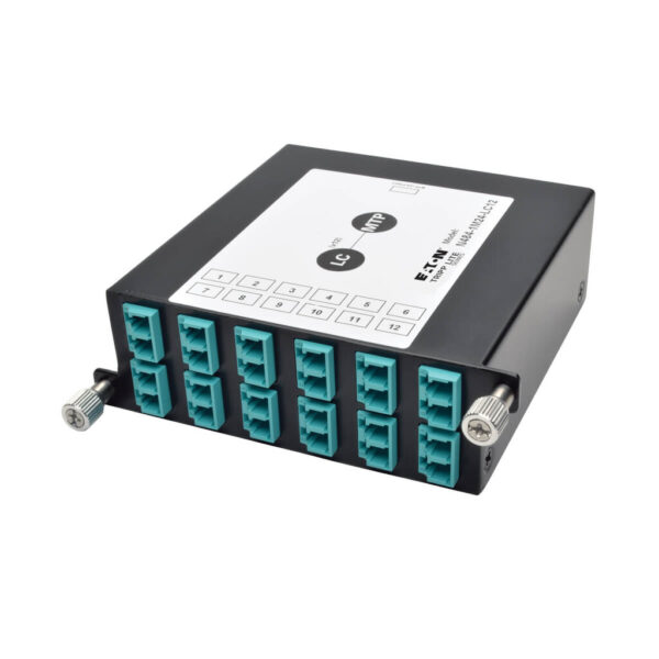 9c6ea4a611952f715d60ebf19ab4fce9 Tripp Lite series 100Gb/120Gb to10Gb Breakout Cassette, 24-Fiber OM4 MTP/MPO ( Male with Pins ) to ( x12 ) LC Duplex