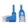 9ca66f17f804e1dfc27d5b9b7c1b43b0-3 Tripp Lite series Left-Angle Cat6 Gigabit Molded Slim UTP Ethernet Cable (RJ45 Left-Angle M to RJ45 M), Blue, 2 ft. (0.61 m)