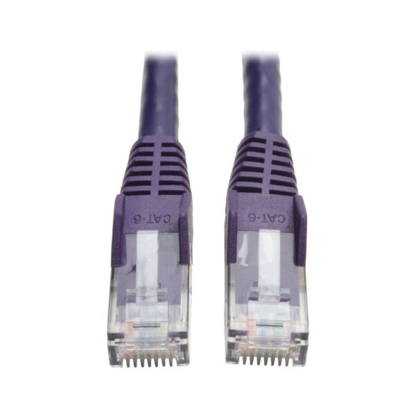 Tripp Lite series Cat6 Gigabit Snagless Molded (UTP) Ethernet Cable (RJ45 M/M), PoE, Purple, 14 ft. (4.27 m)