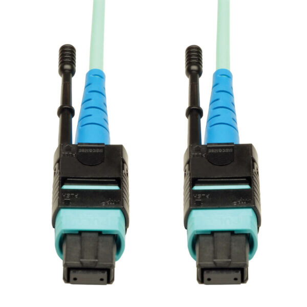 9d3b571e78e7a33b77d782c54c21eb73 Tripp Lite series 100G MTP/MPO Multimode OM3 Plenum-Rated Fiber Optic Cable (CXP), 24 Fiber, 100GBASE-SR10, Push/Pull Tabs, Aqua, 2 m