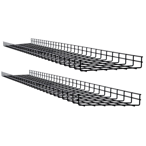 Tripp Lite series Wire Mesh Cable Tray - 300 x 50 x 1500 mm (12 in. x 2 in. x 5 ft.), 2-Pack