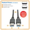 9da35f314610e2b1ba4cd34a5f73fed2 Tripp Lite series USB 3.0 SuperSpeed A/A Cable (M/M), Black, 6 ft. (1.83 m)