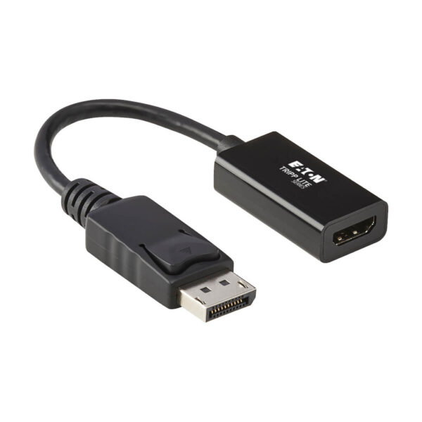 Tripp Lite series DisplayPort to HDMI Active Adapter (M/F), Latching Connector, 4K 60 Hz, DP1.2, HDCP 2.2,Black, 6 in.