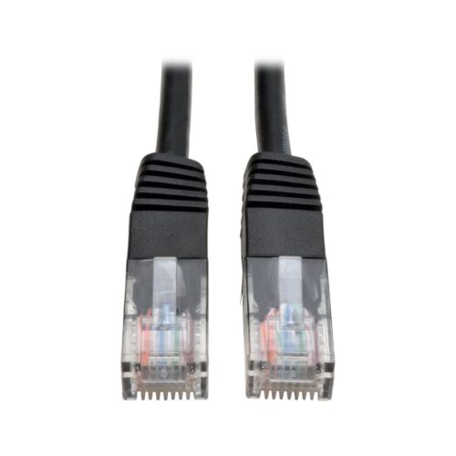 Tripp Lite series Cat5e 350 MHz Molded (UTP) Ethernet Cable (RJ45 M/M), PoE - Black, 100 ft. (30.5 m)