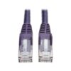 Tripp Lite series Cat6 Gigabit Snagless Molded (UTP) Ethernet Cable (RJ45 M/M), PoE, Purple, 50 ft. (15.24 m)