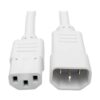 9e351f3359acc1033eae5bc93793f0e5-1 Tripp Lite series Heavy-Duty PDU Power Cord, C13 to C14 - 15A, 250V, 14 AWG, 2 ft. (0.61 m), White