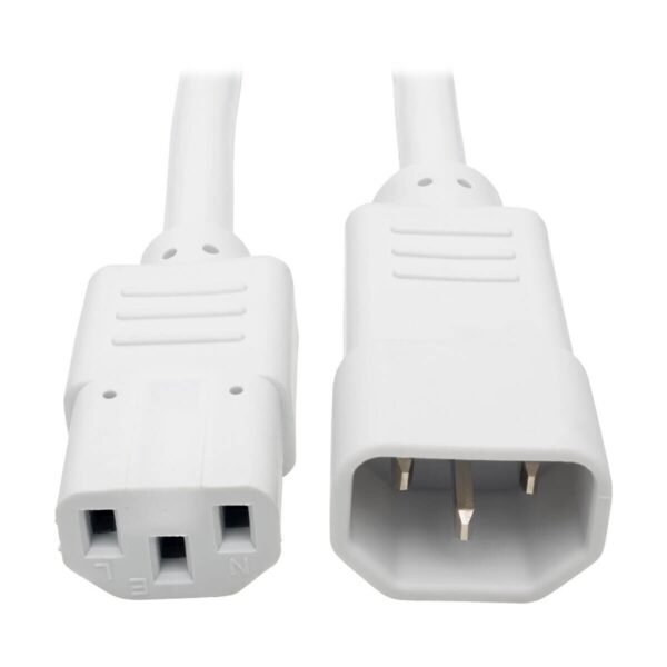 9e351f3359acc1033eae5bc93793f0e5-1 Tripp Lite series Heavy-Duty PDU Power Cord, C13 to C14 - 15A, 250V, 14 AWG, 2 ft. (0.61 m), White