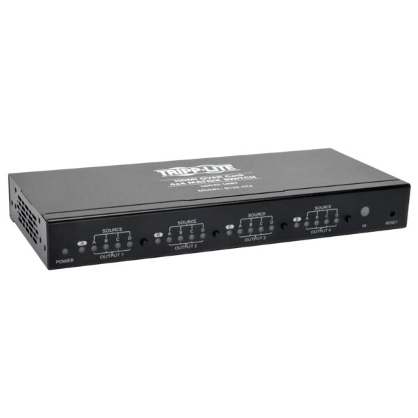 Tripp Lite series 4 x 4 HDMI over Cat5/6 Matrix Splitter Switch, Box-Style Transmitter for Video/Audio, Up to 175 ft. (53 m), TAA