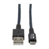 9e496d94a266b1608b1122b68e6a6bb0 Tripp Lite series Heavy-Duty USB 2.0 USB-A to Micro-B Cable - M/M, UHMWPE and Aramid Fibers, Gray, 6 ft. (1.83 m)