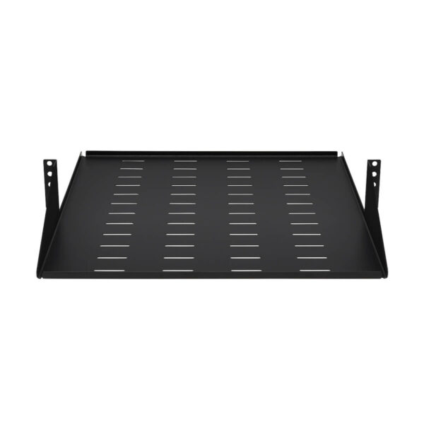 Tripp Lite series SmartRack Center-Mounted Steel Rack Shelf - 2U, Vented, 21.5 in. Deep, Holds up to 100 lb. (45 kg)