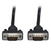 Tripp Lite series Low-Profile VGA High-Resolution RGB Coaxial Cable (HD15 M/M), 10 ft. (3.05 m)