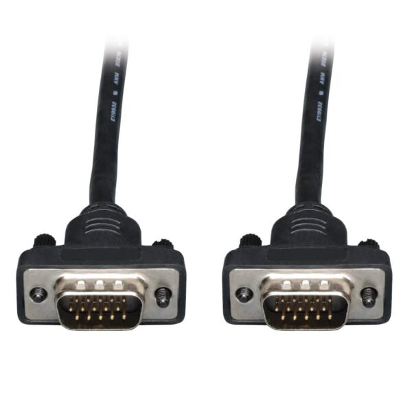 Tripp Lite series Low-Profile VGA High-Resolution RGB Coaxial Cable (HD15 M/M), 3 ft. (0.91 m)