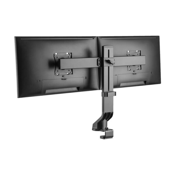 Tripp Lite series Dual-Display Monitor Arm with Desk Clamp and Grommet - Height Adjustable, 17” to 27” Monitors