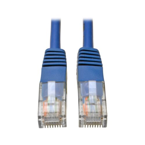 Tripp Lite series Cat5e 350 MHz Molded (UTP) Ethernet Cable (RJ45 M/M), PoE - Blue, 100 ft. (30.5 m)