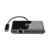 Tripp Lite series 3-Port USB-C Hub - USB 3.x (5Gpbs) Hub Ports, Gigabit Ethernet, 60W PD Charging, Black