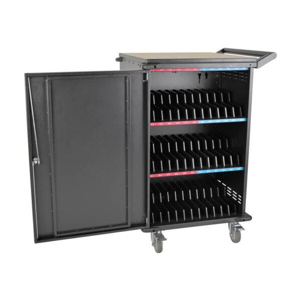 Tripp Lite series 36-Device AC Mobile Charging Cart - Laptops and Chromebooks, 120V, NEMA 5-15P, 10 ft. (3.1 m) Cord, Black