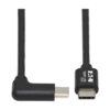 Tripp Lite series USB-C Cable (M/M) - USB 2.0, Right-Angle Plug, Black, 1 m (3.3 ft.)