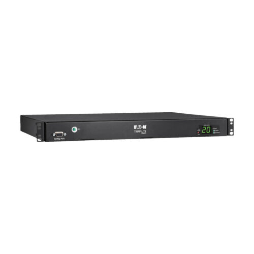 Tripp Lite series 3.8kW 200–240V Single-Phase ATS/Local Metered PDU - 8 C13 and 2 C19 Outlets, Dual C20 Inlets, 12 ft. Cords, 1U, TAA