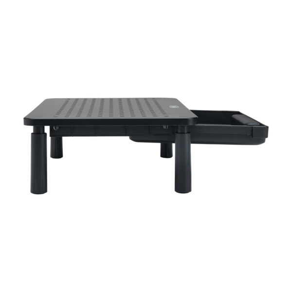 Tripp Lite series Monitor Riser for Desk, 15 x 9 in. - Height Adjustable, Storage Drawer, Metal, Black