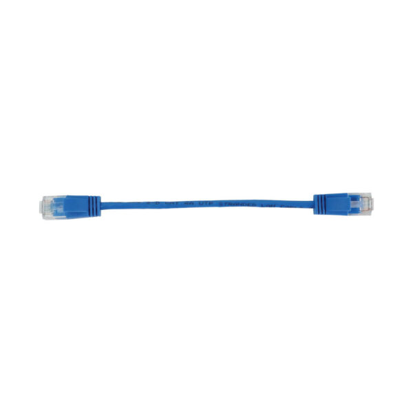 9fc26156e573bb6c1dc33af85c4d5ee6 Tripp Lite series Cat6a 10G Snagless Molded Slim UTP Ethernet Cable (RJ45 M/M), PoE, Blue, 6 in. (15 cm)