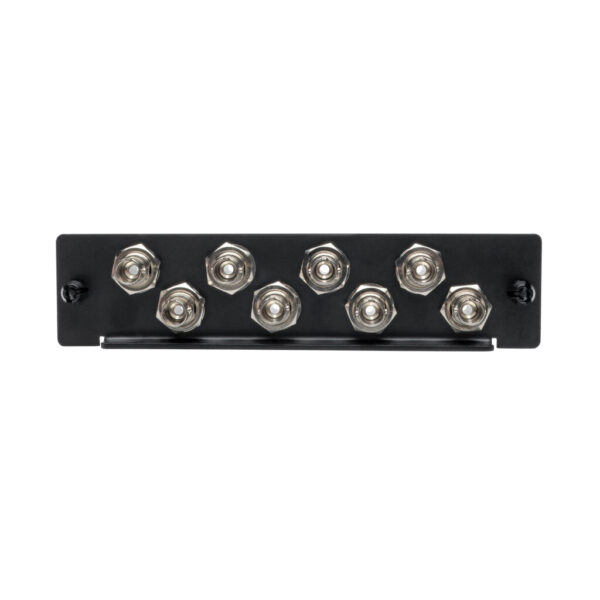 Tripp Lite series High-Density Fiber Adapter Panel (MMF/SMF), 8 ST Simplex Connectors, Black