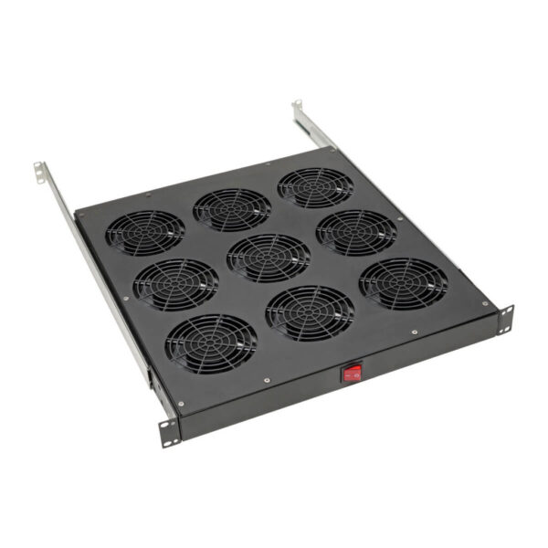 Tripp Lite series Fan Tray for 19 in. Racks - 1U, 9 120V High-Performance Fans, 864 CFM, C14 Inlet
